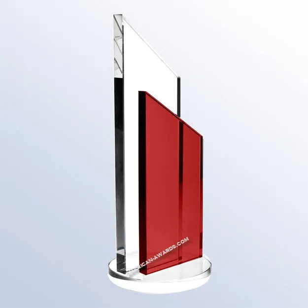 C1661 Red Success Crystal Award
