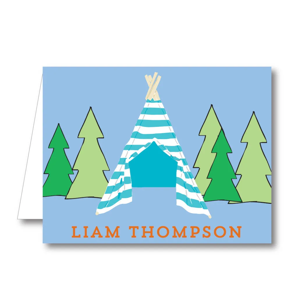 Camp Boy Folded Notecard
