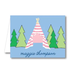 Camp Girl Folded Notecard