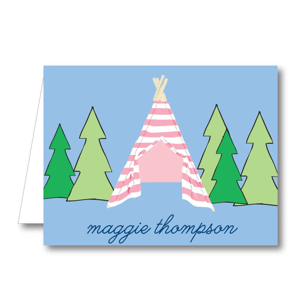 Camp Girl Folded Notecard