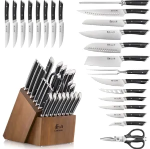 Cangshan Helena Acacia Block Set 23 pc Black