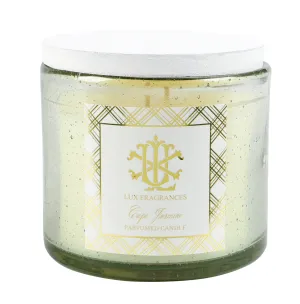 Cape Jasmine 12oz Clear Glass with White Lid Candle Min 3