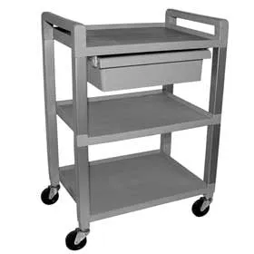 Cart, 3 Shelf Poly With Drawer