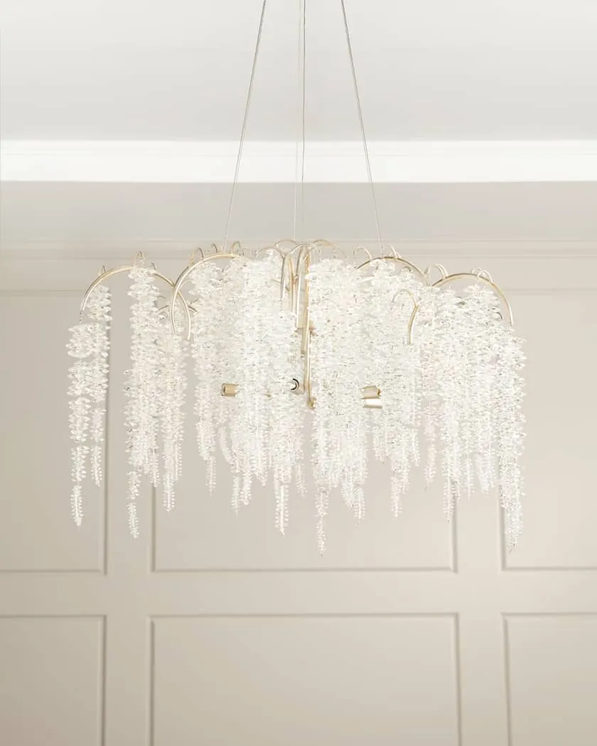 Cascading Crystal Six Light Chandelier