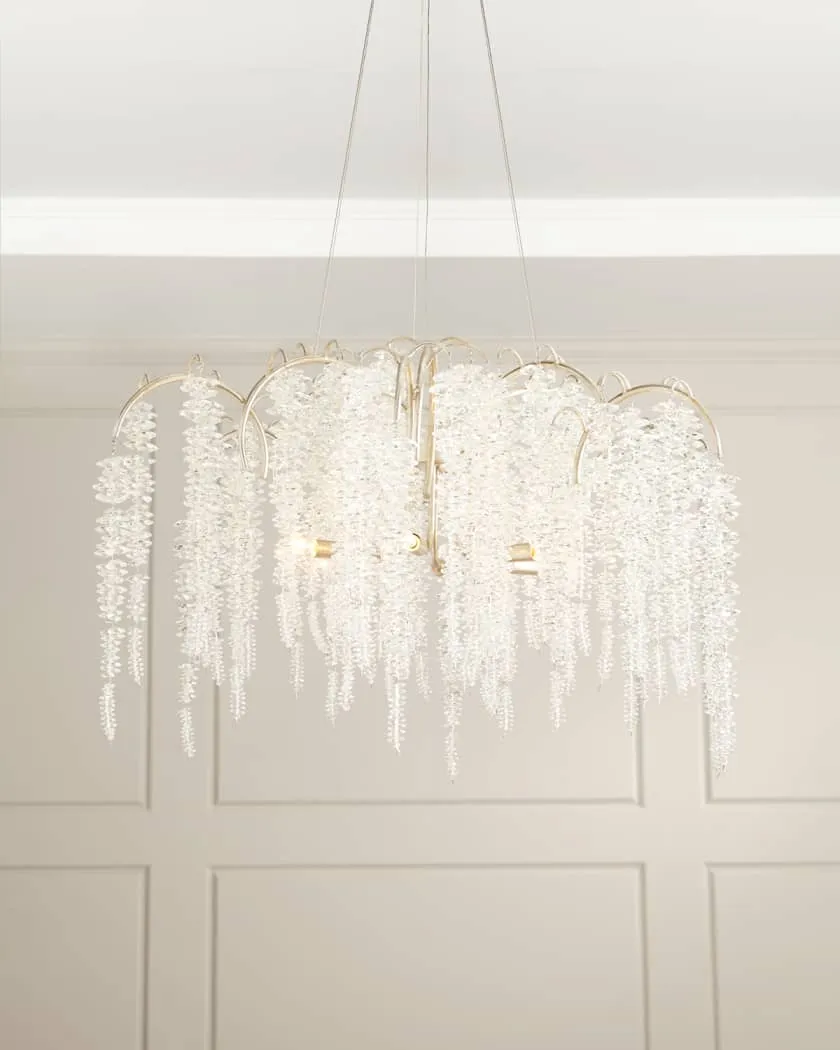 Cascading Crystal Six Light Chandelier