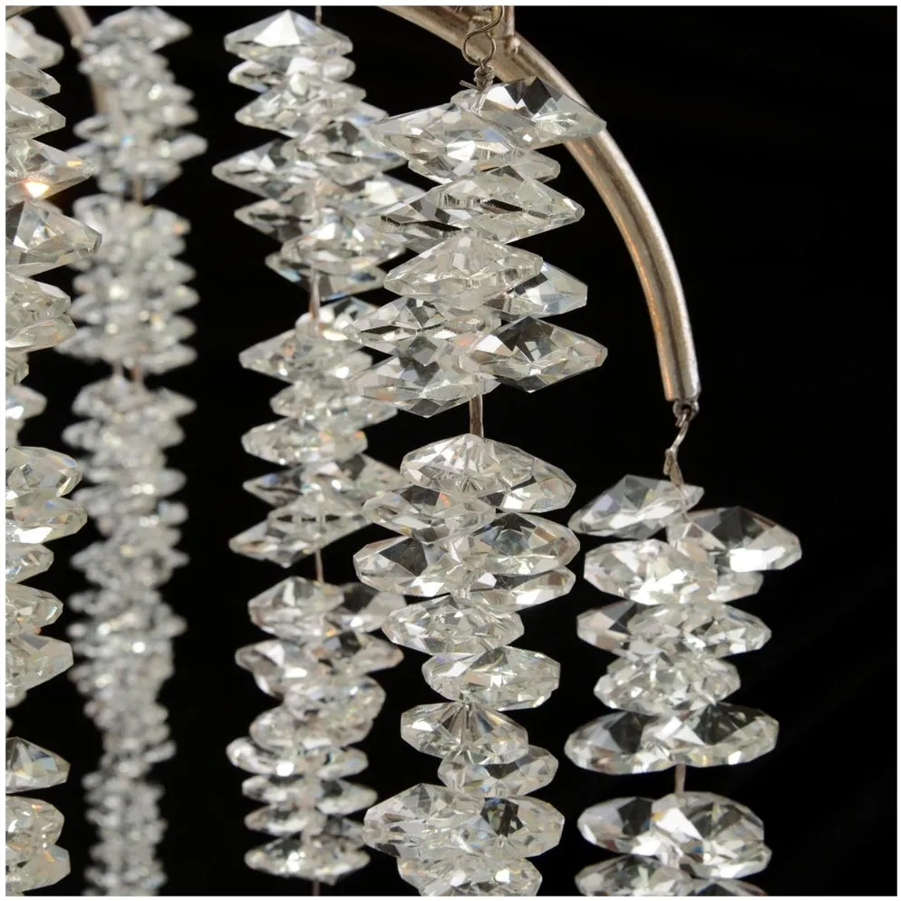 Cascading Crystal Six Light Chandelier