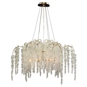 Cascading Crystal Six Light Chandelier