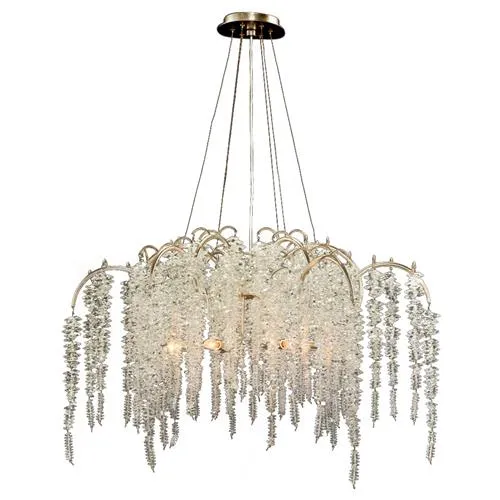 Cascading Crystal Six Light Chandelier