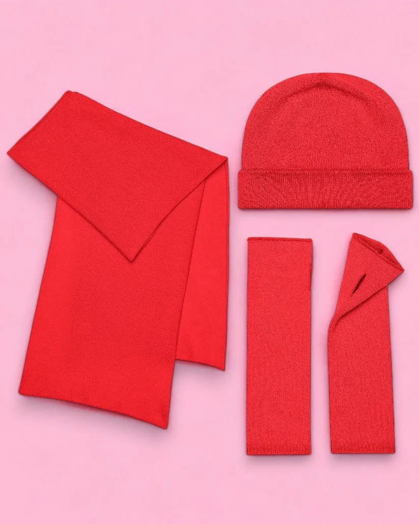 cashmere accessory set