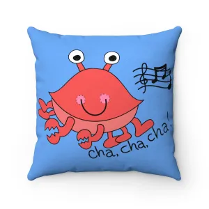Cha, Cha, Cha! light blue Faux Suede Square Pillow