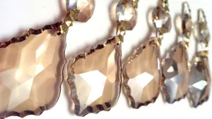 Champagne French Cut Chandelier Crystals Ornament