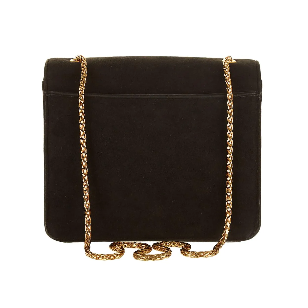 Chanel Black Suede Mini Chain Shoulder Bag