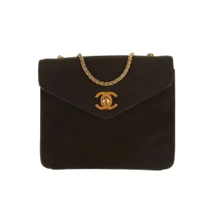 Chanel Black Suede Mini Chain Shoulder Bag