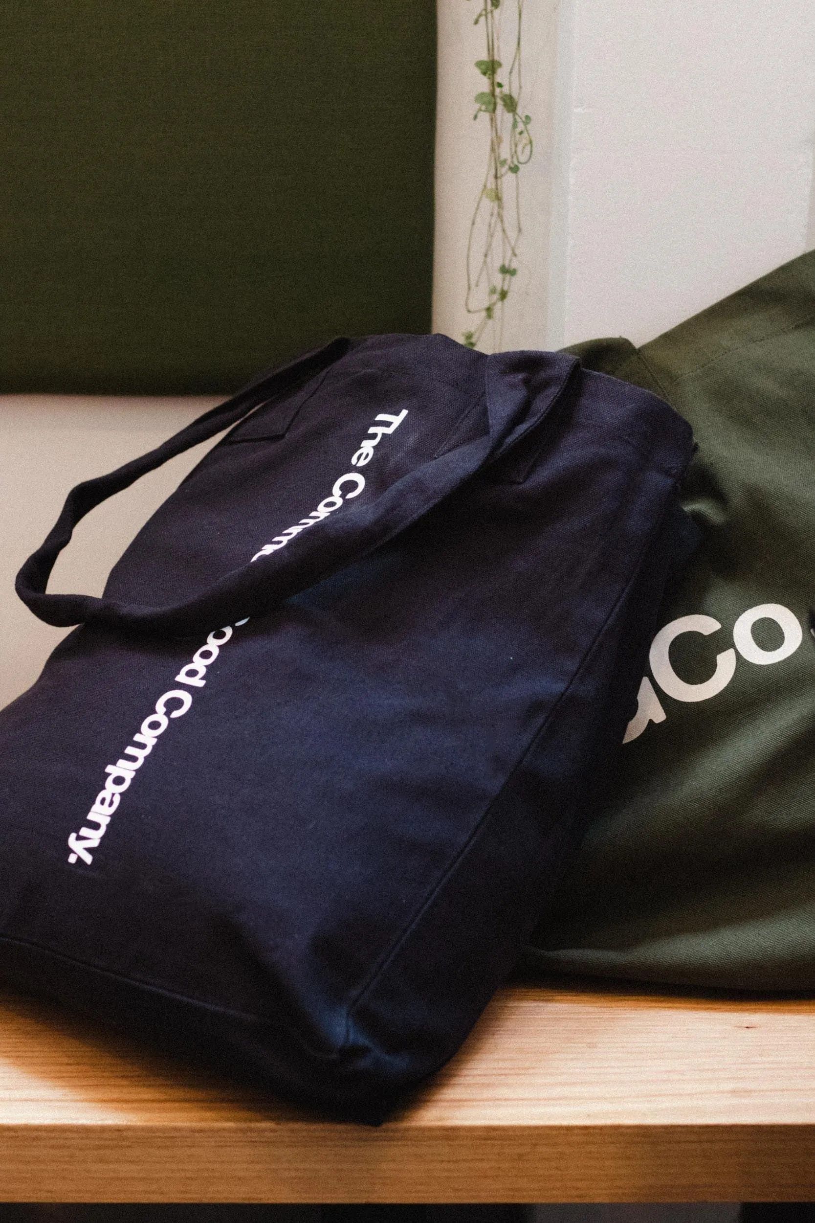 Charcoal 100% Recycled Cotton Everyday Tote - Longform Logo