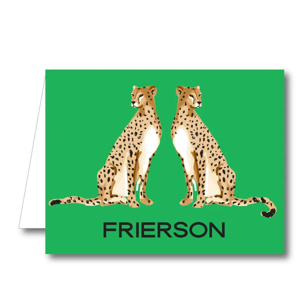 Cheetahs Folded Notecard