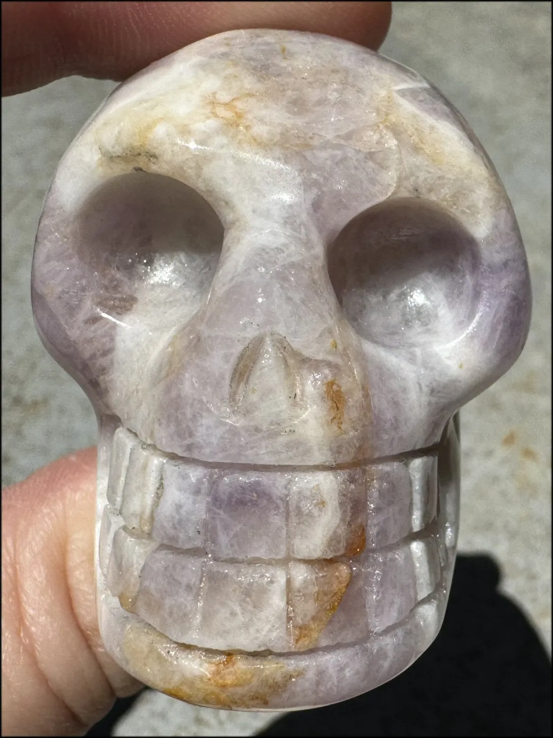 Chevron Amethyst Crystal Skull - Dream Work, Inner Journeying - with Synergy 7 yrs