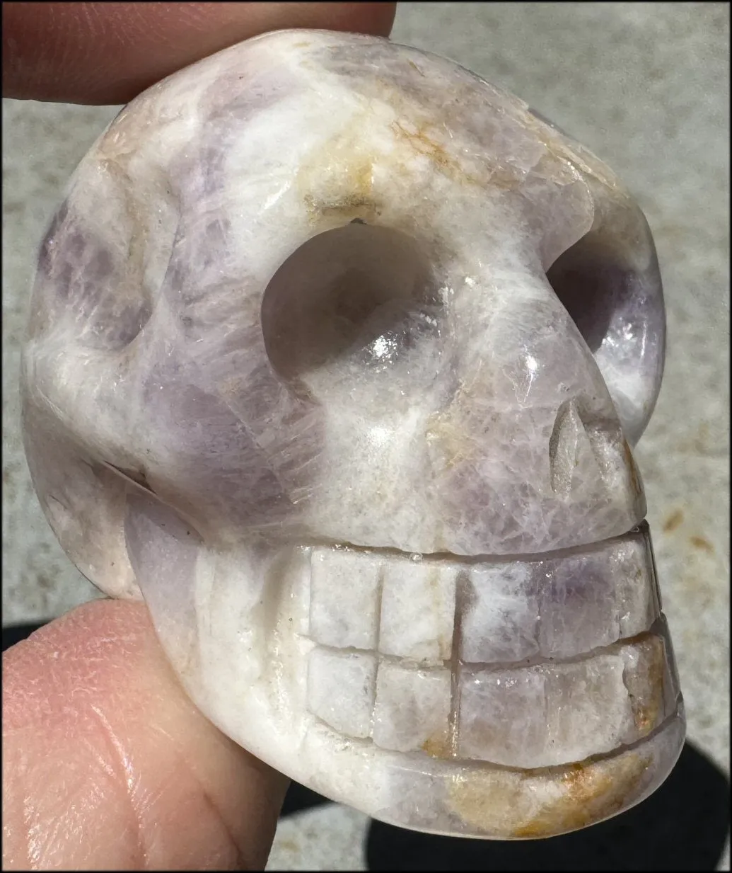 Chevron Amethyst Crystal Skull - Dream Work, Inner Journeying - with Synergy 7 yrs