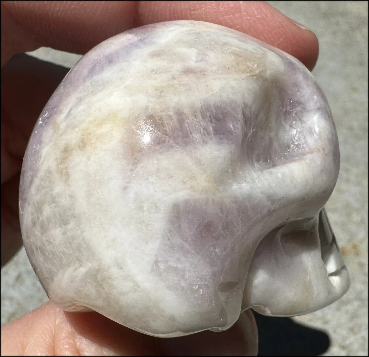 Chevron Amethyst Crystal Skull - Dream Work, Inner Journeying - with Synergy 7 yrs