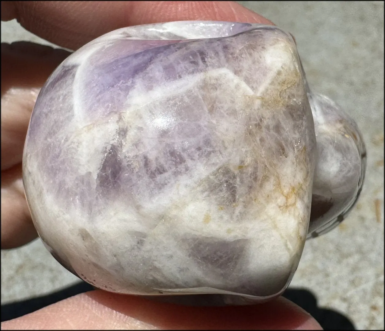 Chevron Amethyst Crystal Skull - Dream Work, Inner Journeying - with Synergy 7 yrs