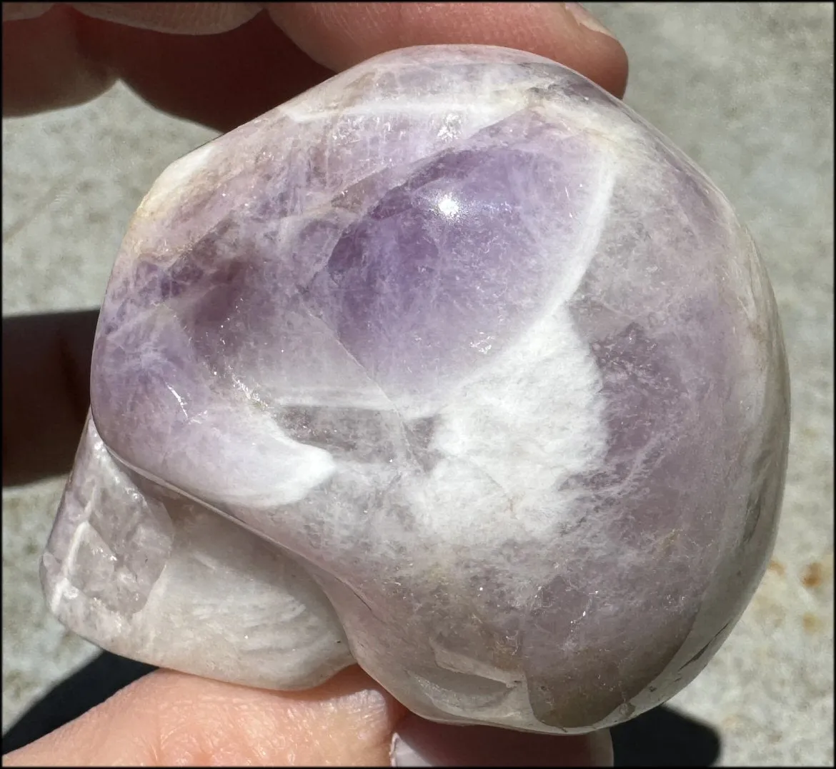 Chevron Amethyst Crystal Skull - Dream Work, Inner Journeying - with Synergy 7 yrs