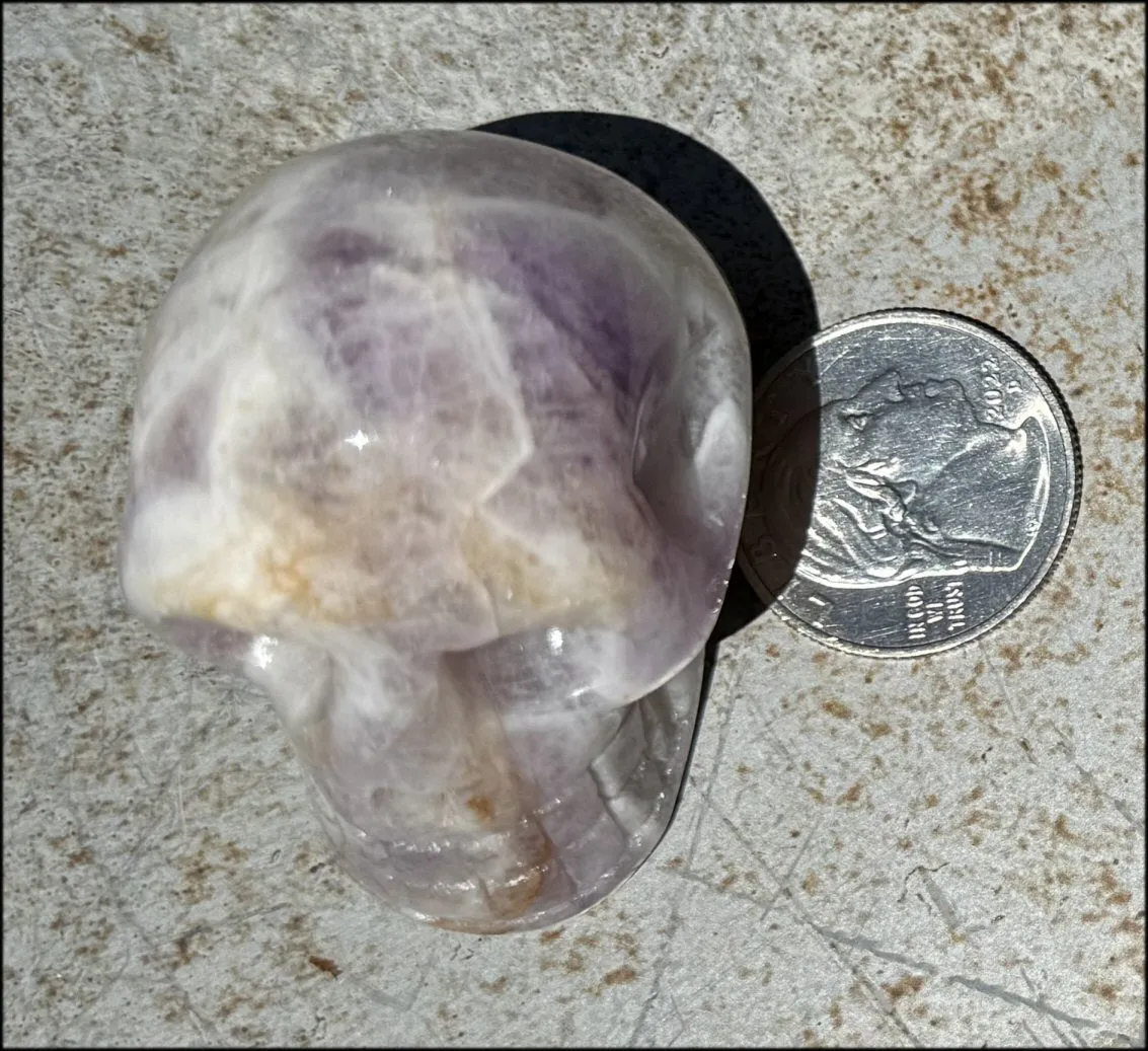 Chevron Amethyst Crystal Skull - Dream Work, Inner Journeying - with Synergy 7 yrs