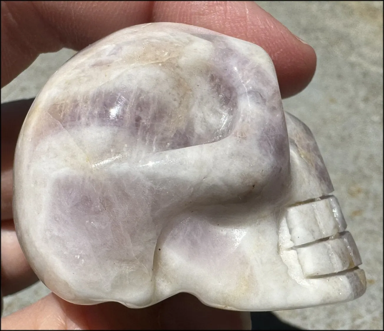 Chevron Amethyst Crystal Skull - Dream Work, Inner Journeying - with Synergy 7 yrs