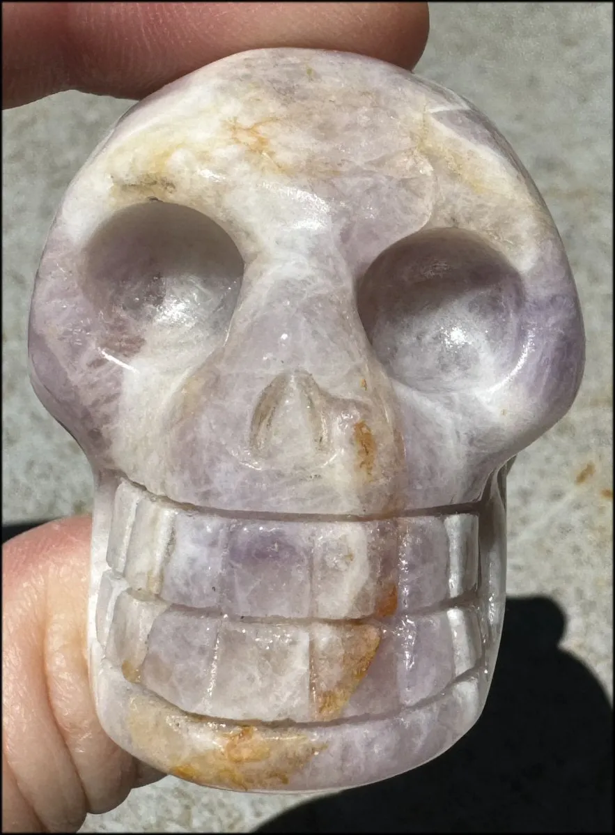 Chevron Amethyst Crystal Skull - Dream Work, Inner Journeying - with Synergy 7 yrs