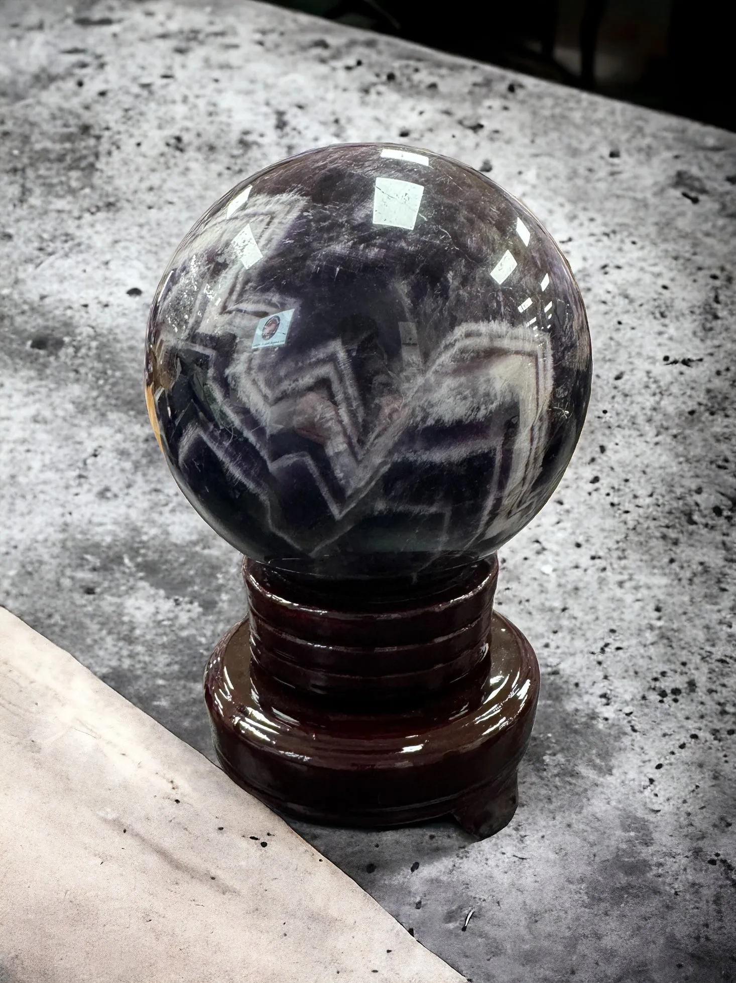 Chevron Amethyst / Dream Amethyst Sphere - 4 Pounds