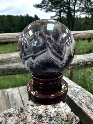 Chevron Amethyst / Dream Amethyst Sphere - 4 Pounds