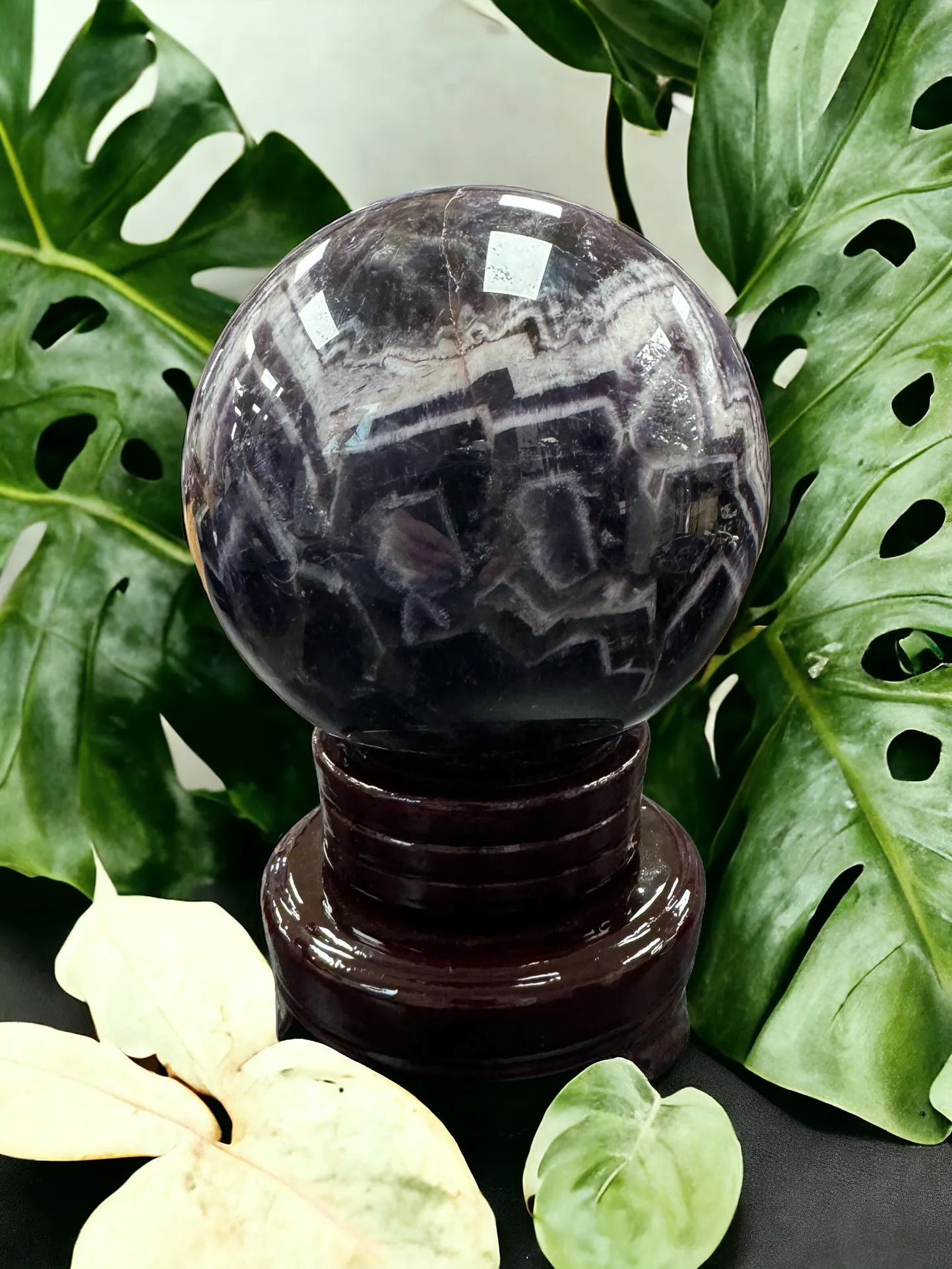 Chevron Amethyst / Dream Amethyst Sphere - 4 Pounds
