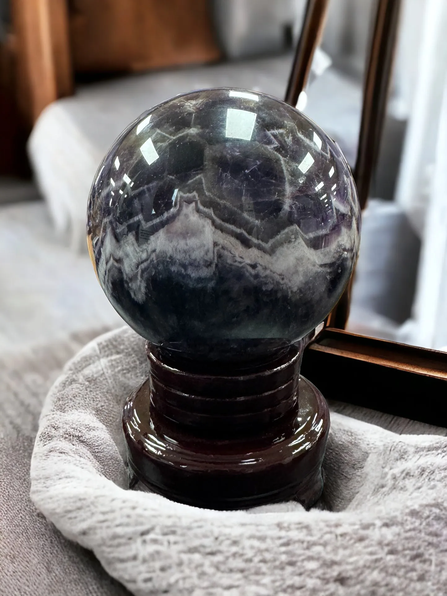 Chevron Amethyst / Dream Amethyst Sphere - 4 Pounds