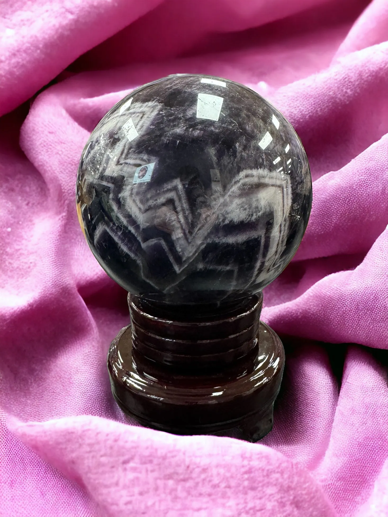 Chevron Amethyst / Dream Amethyst Sphere - 4 Pounds