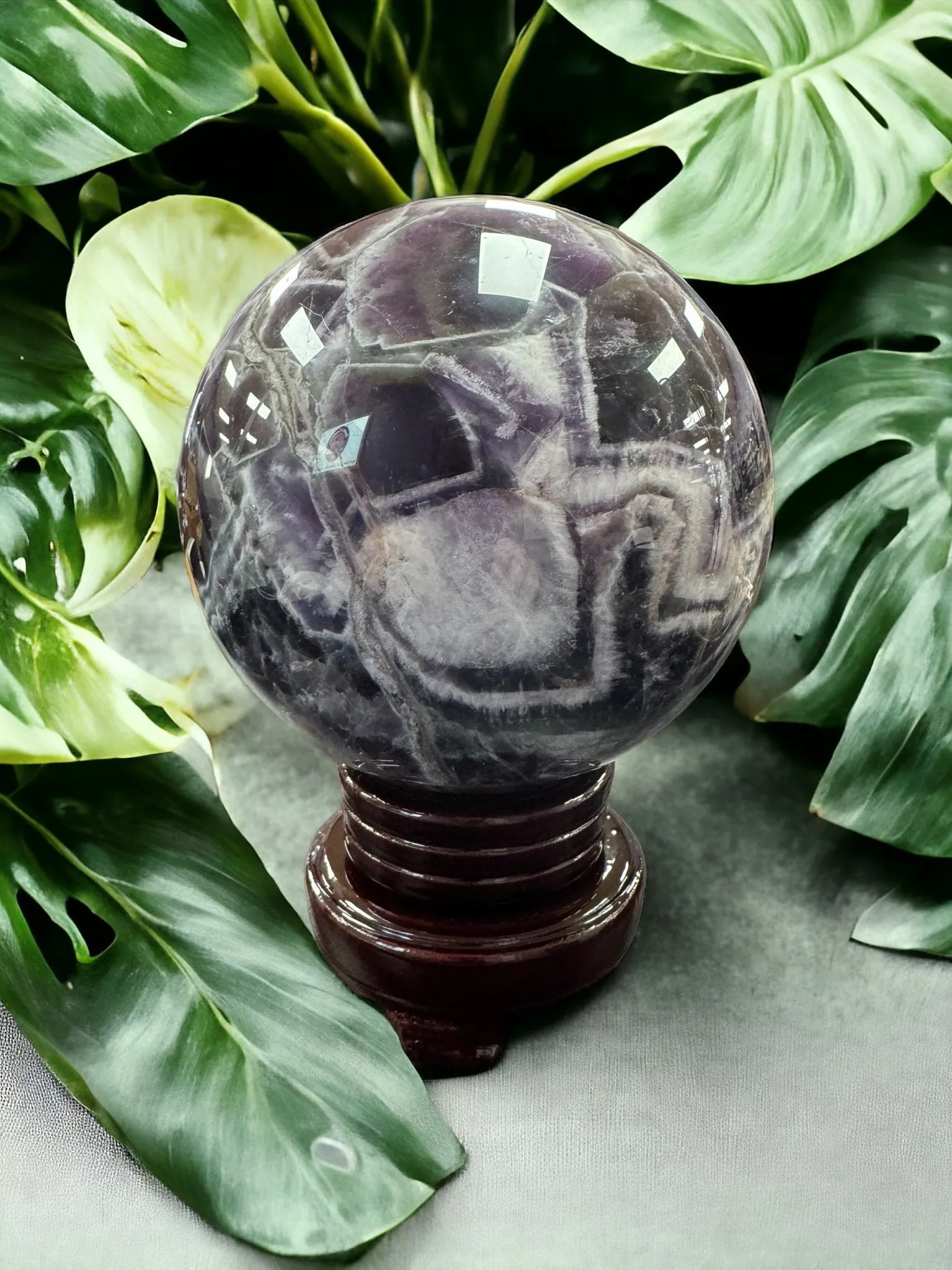 Chevron Amethyst / Dream Amethyst Sphere - 7 Pounds
