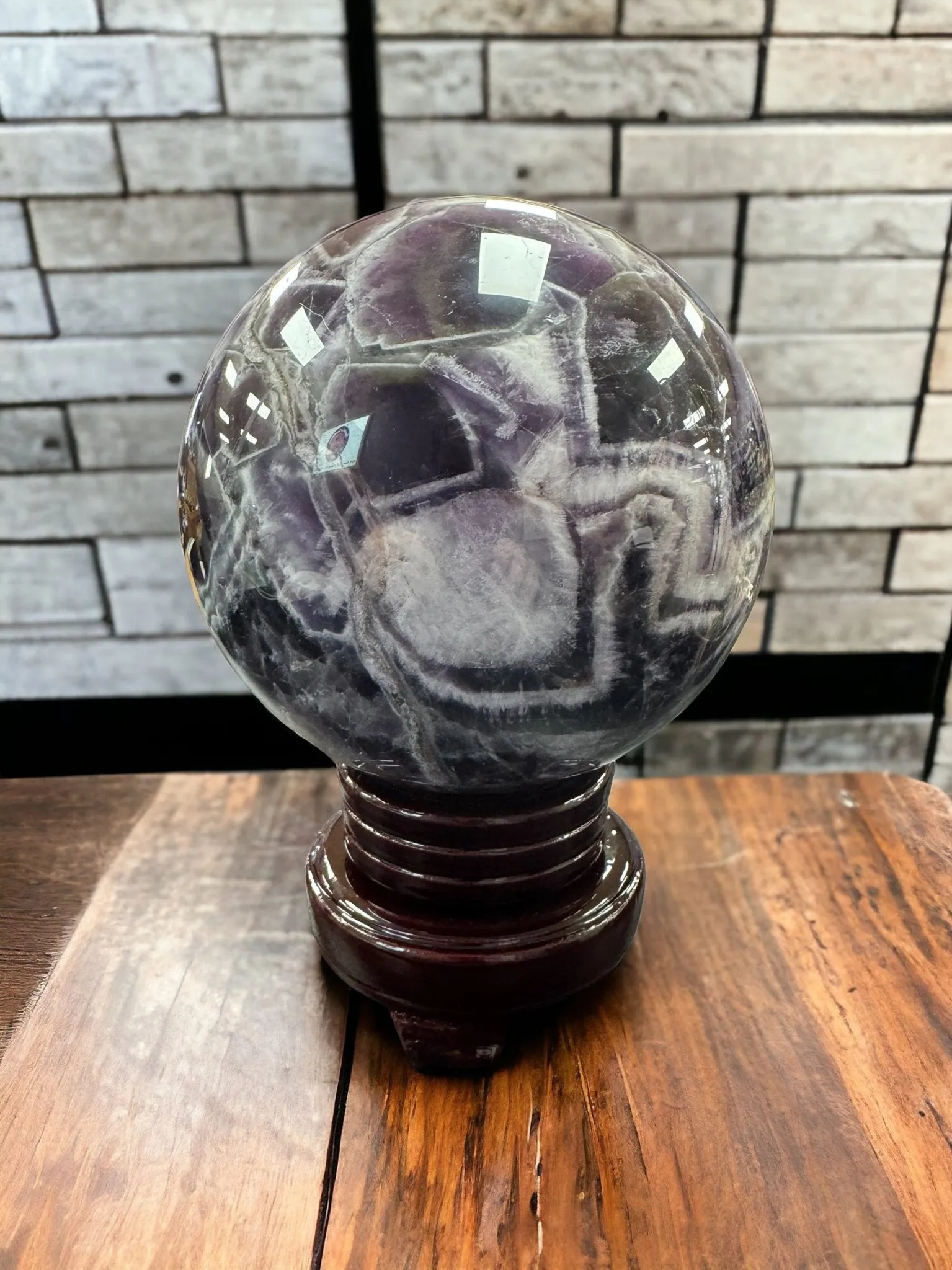 Chevron Amethyst / Dream Amethyst Sphere - 7 Pounds