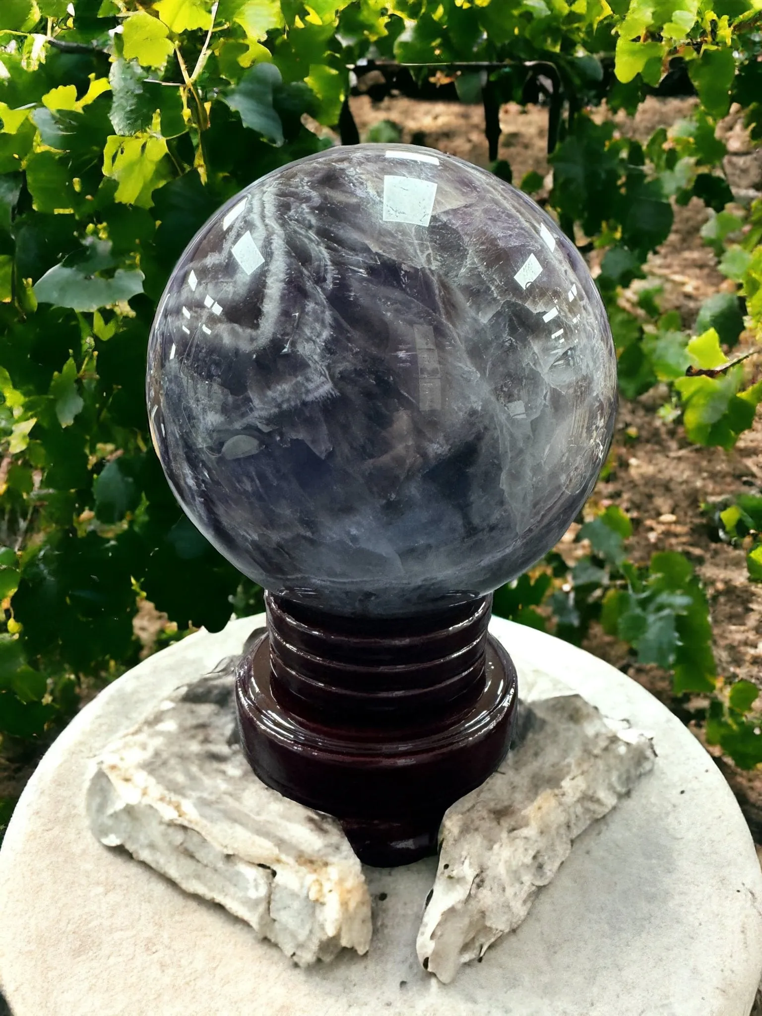 Chevron Amethyst / Dream Amethyst Sphere - 7 Pounds