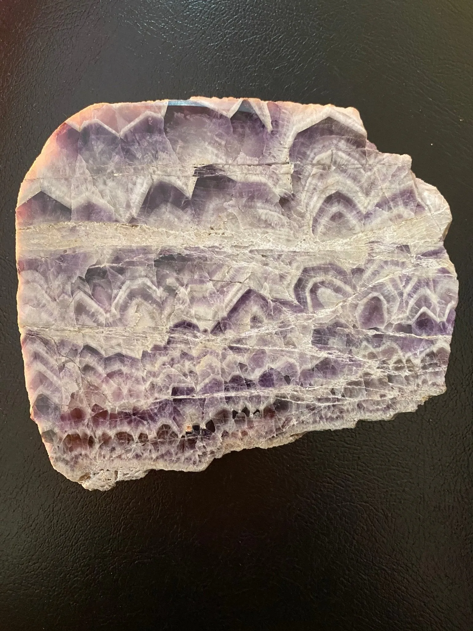 Chevron Amethyst Slab - Polished