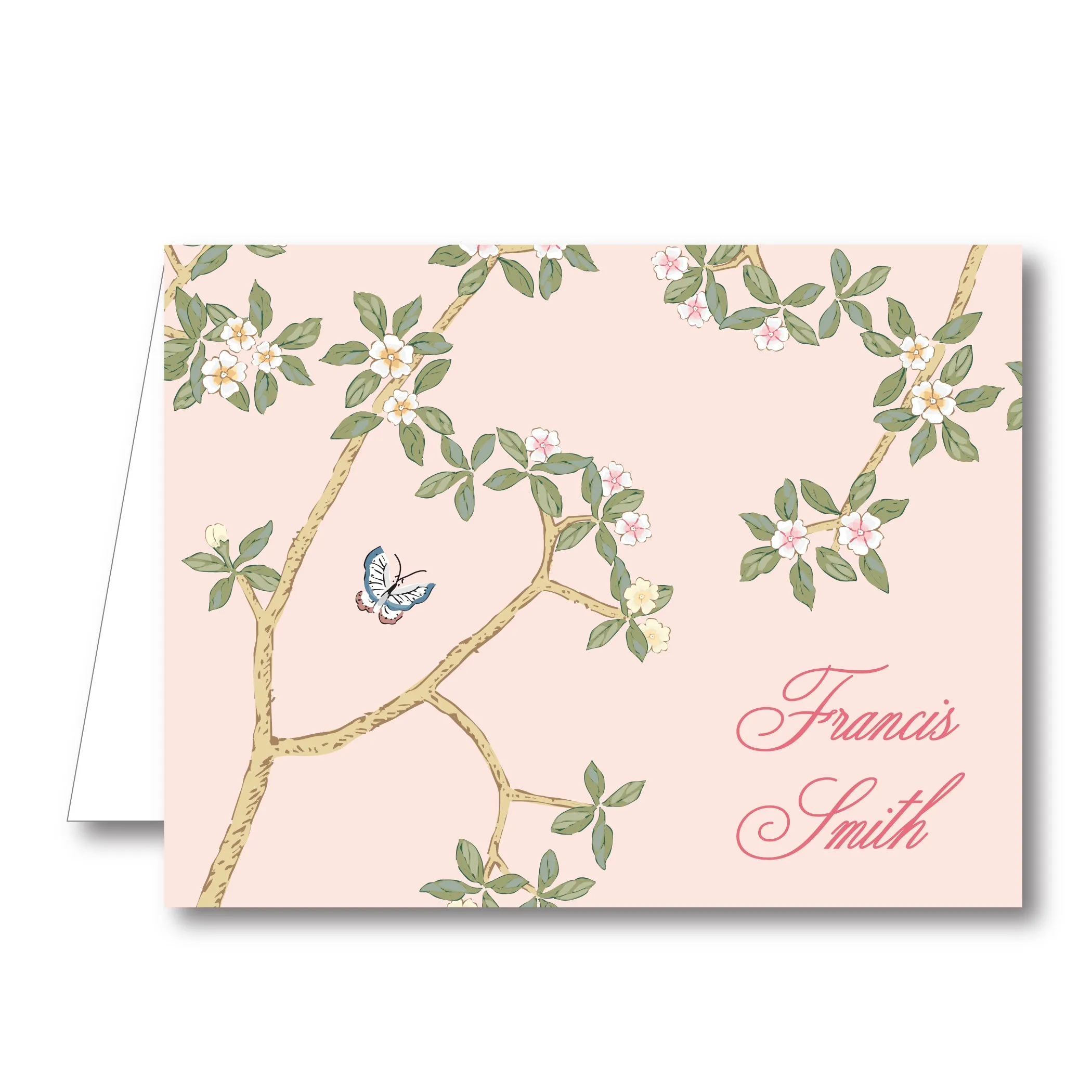Chinoiserie Branch Folded Notecard