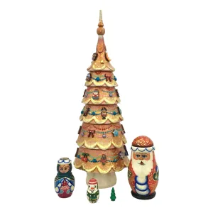Christmas Nesting Dolls Unique Golden XmasTree Tree