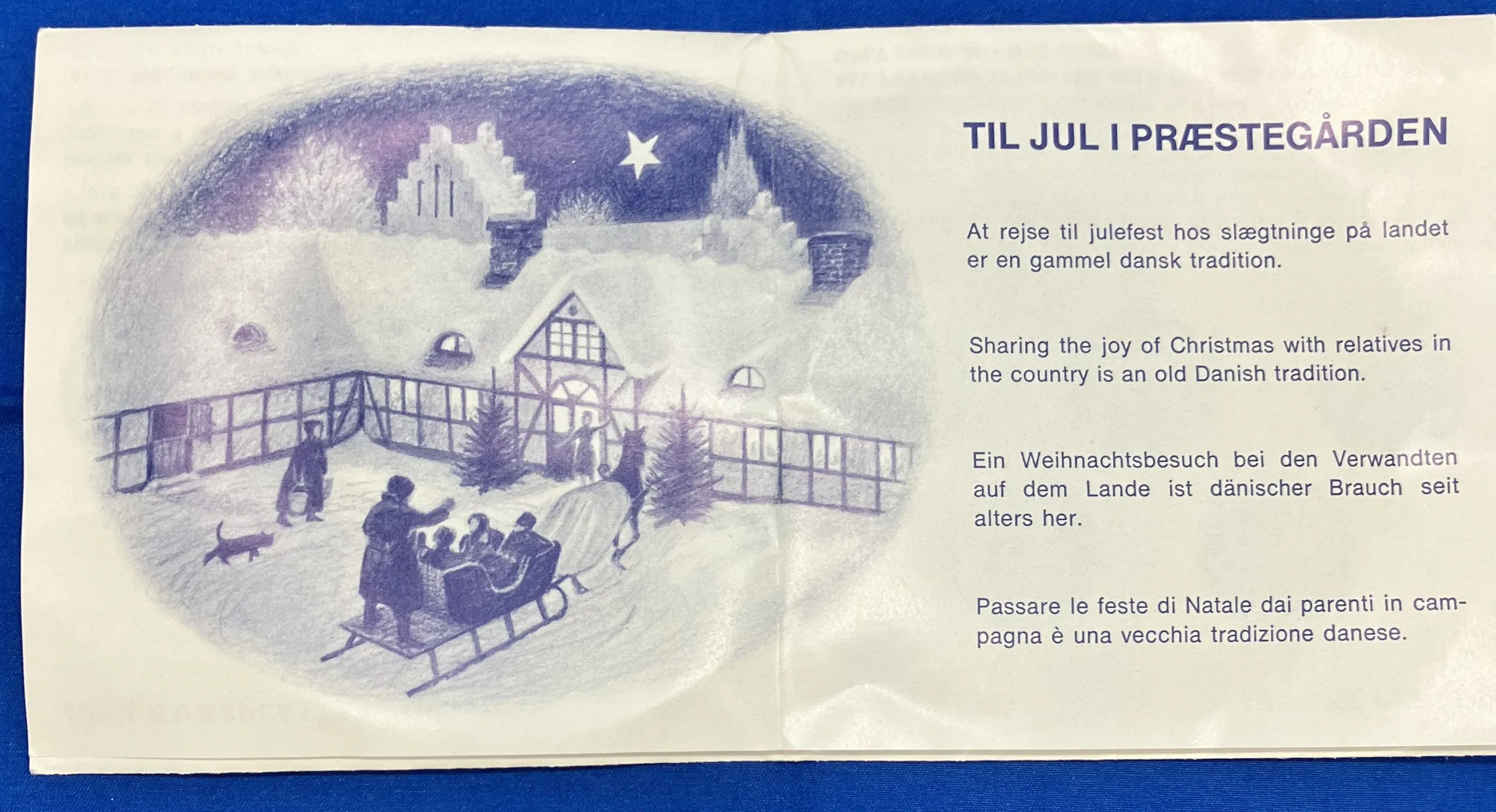 Christmas Plate Bing & Grondahl 1969 Arrival of Guests Denmark