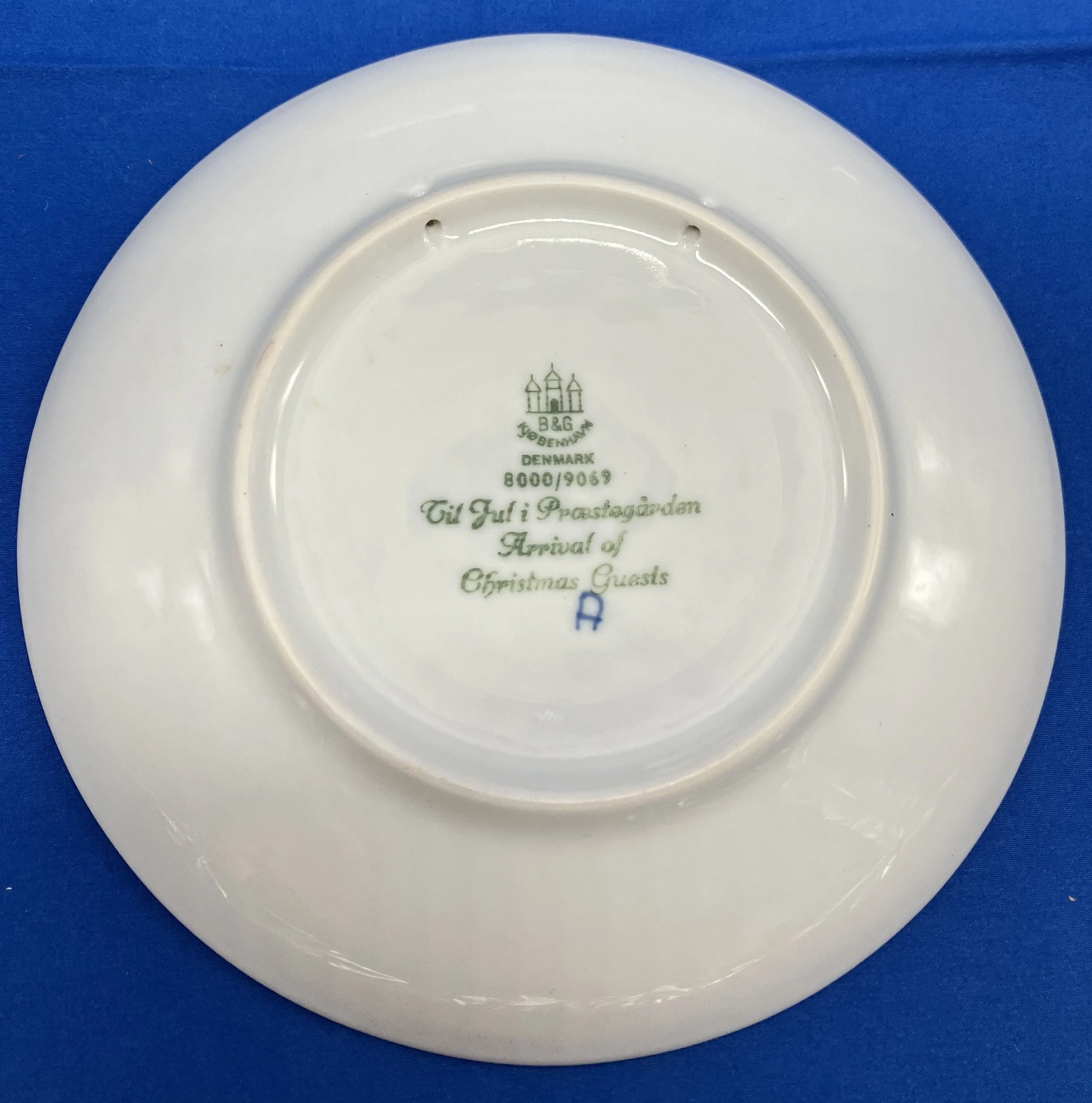 Christmas Plate Bing & Grondahl 1969 Arrival of Guests Denmark