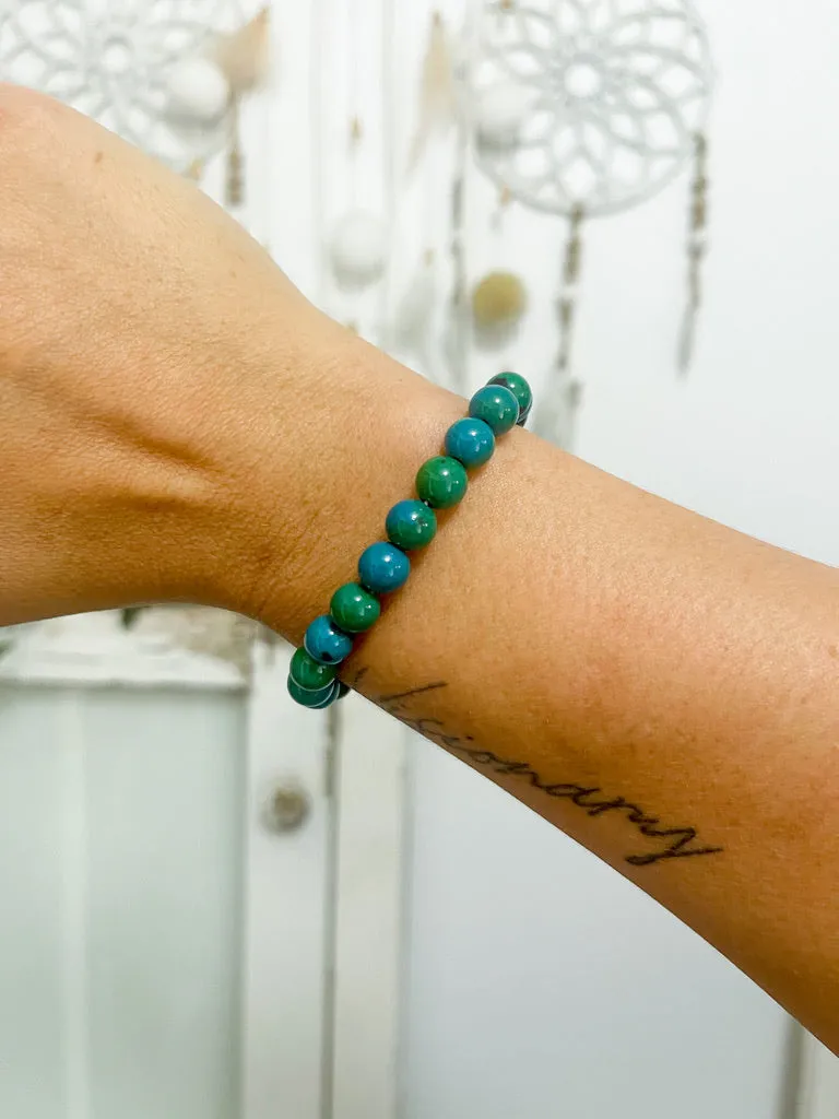 Chrysocolla 8mm Bead Bracelet