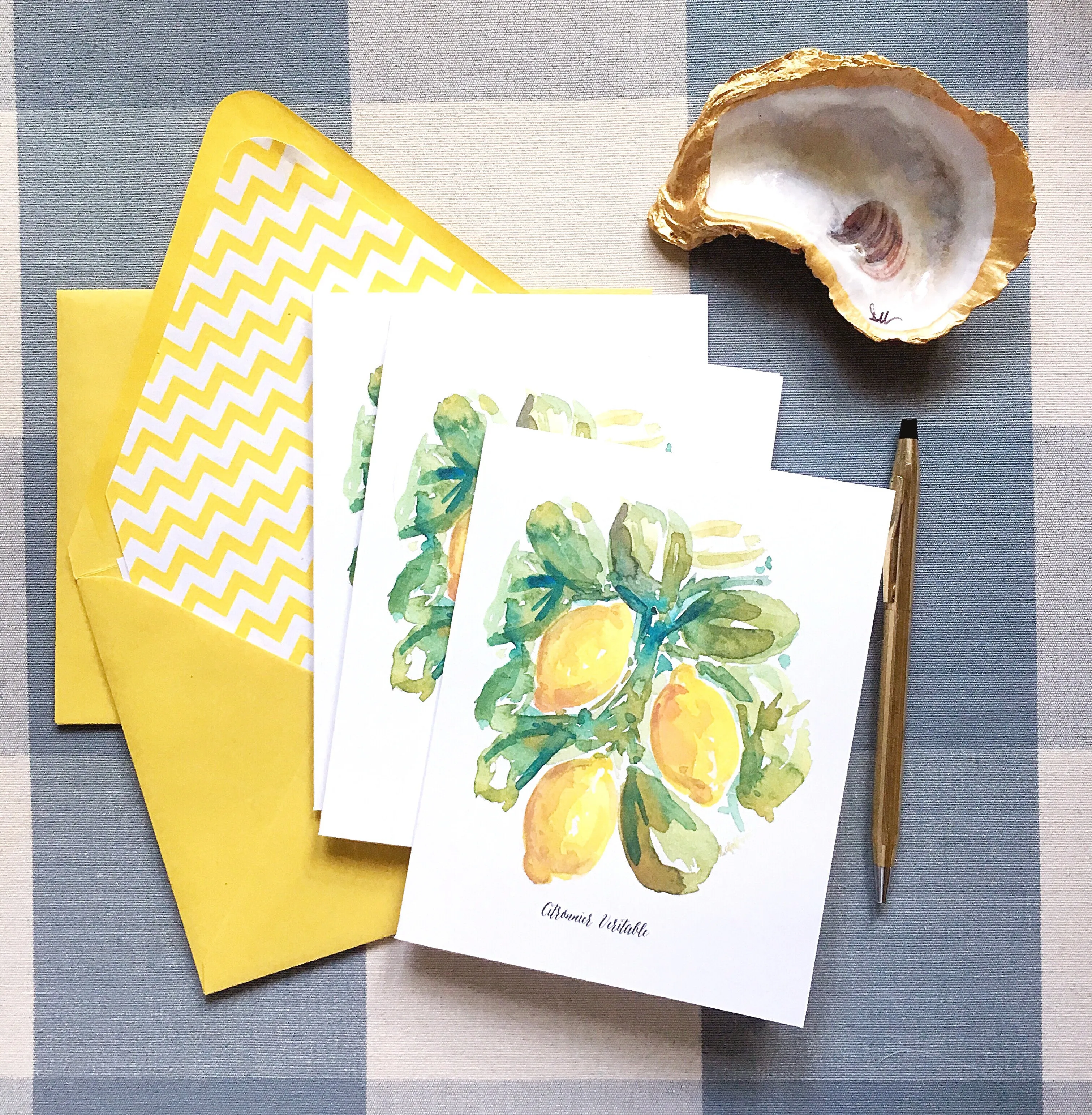Citron Note Cards