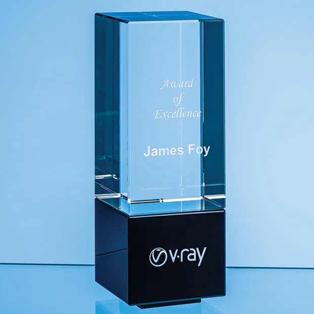 Clear & Black Crystal Berkley Column Award