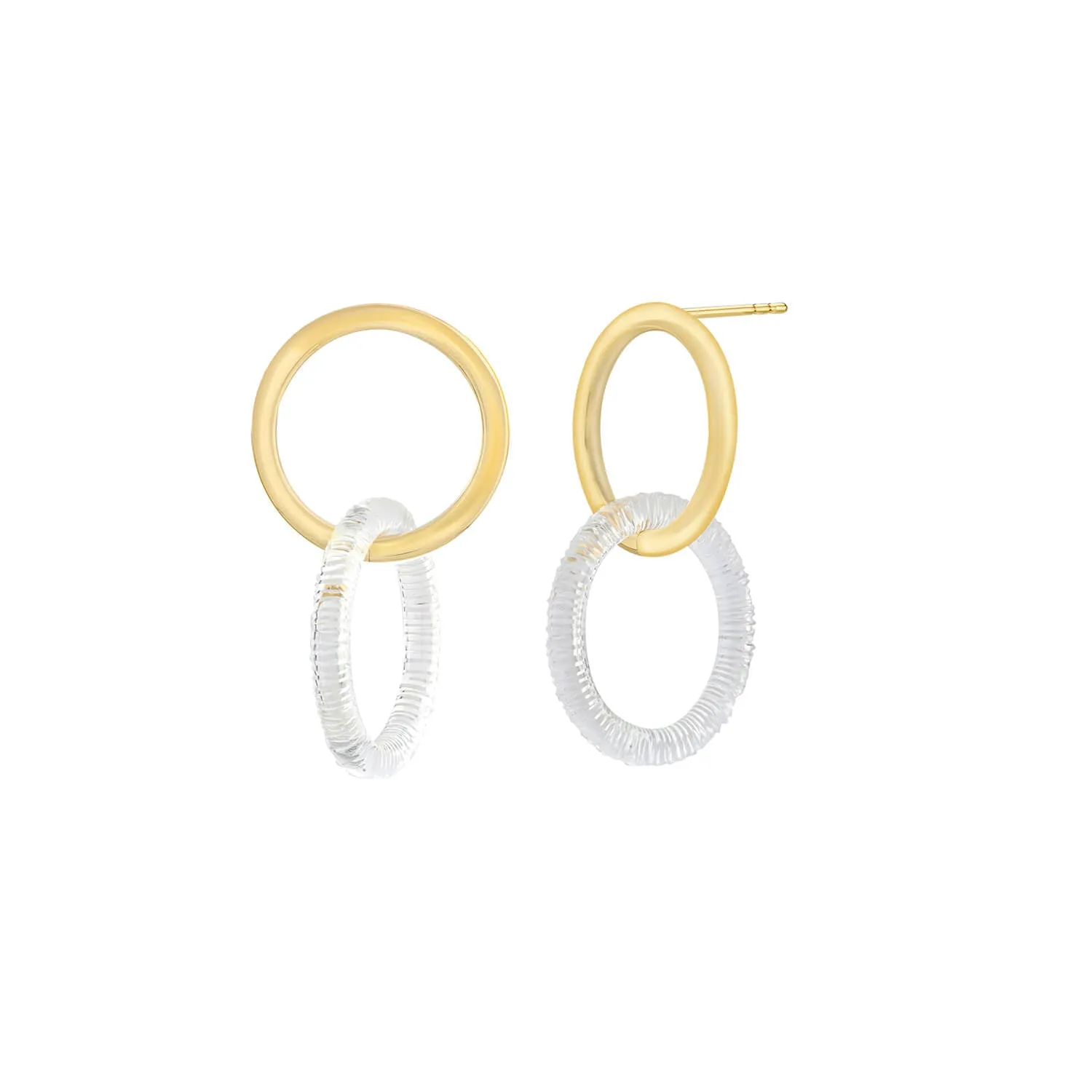 Clear Lucite Double Hoop Earrings