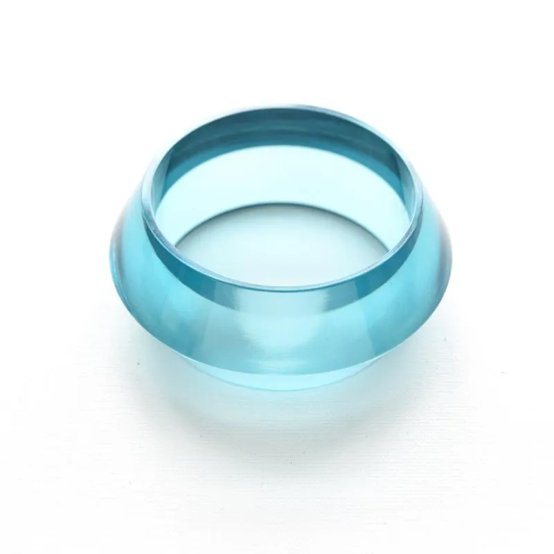 Clear Lucite Faceted Bangle