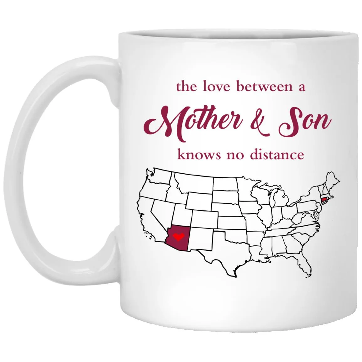 Connecticut Arziona The Love Between Mother And Son Mug