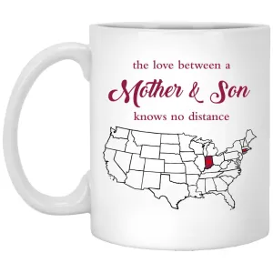 Connecticut Indiana The Love Between Mother And Son Mug