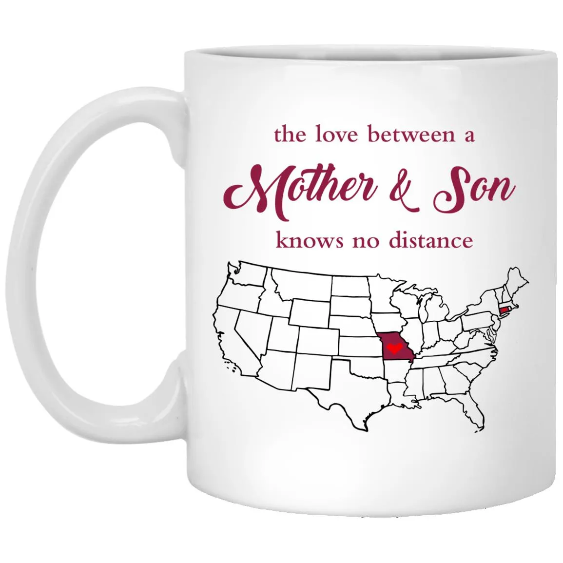 Connecticut Missouri The Love Between Mother And Son Mug