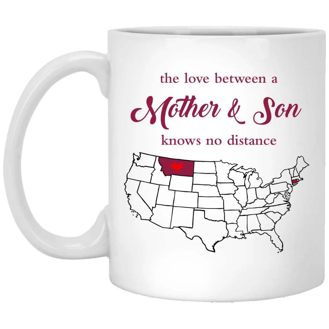 Connecticut Montana The Love Between Mother And Son Mug