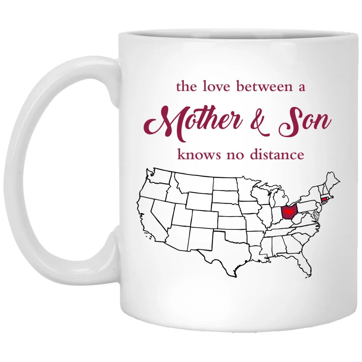 Connecticut Ohio The Love Between Mother And Son Mug
